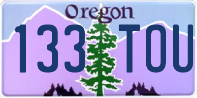 OR license plate 133TOU