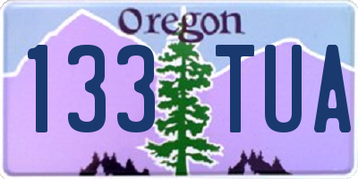 OR license plate 133TUA