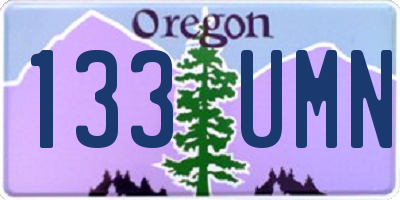 OR license plate 133UMN