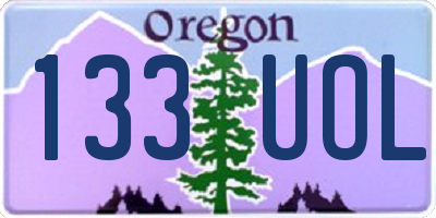 OR license plate 133UOL
