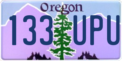 OR license plate 133UPU