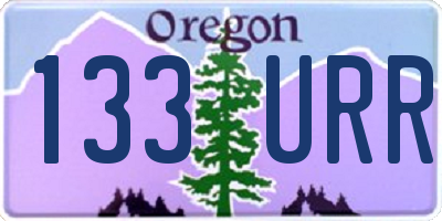 OR license plate 133URR