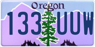 OR license plate 133UUW