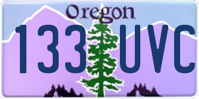 OR license plate 133UVC