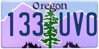 OR license plate 133UVO
