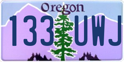 OR license plate 133UWJ