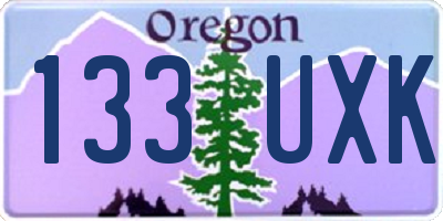 OR license plate 133UXK