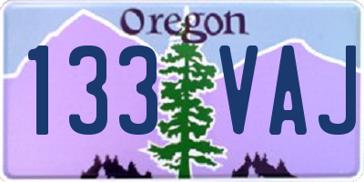 OR license plate 133VAJ