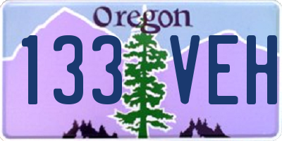 OR license plate 133VEH