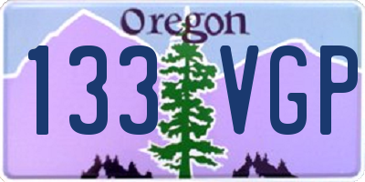 OR license plate 133VGP
