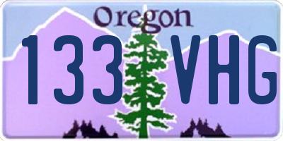 OR license plate 133VHG