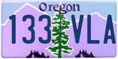 OR license plate 133VLA