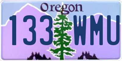 OR license plate 133WMU