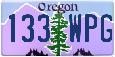 OR license plate 133WPG