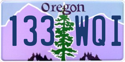 OR license plate 133WQI