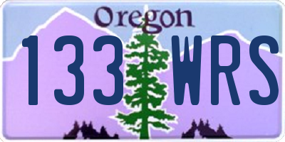 OR license plate 133WRS