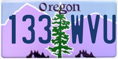 OR license plate 133WVU