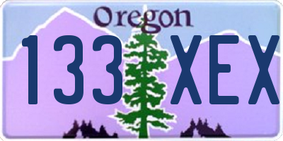 OR license plate 133XEX