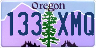 OR license plate 133XMQ