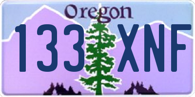 OR license plate 133XNF