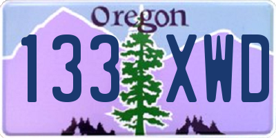 OR license plate 133XWD