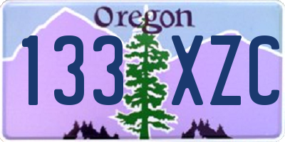 OR license plate 133XZC