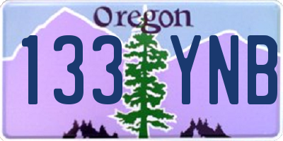 OR license plate 133YNB