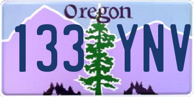 OR license plate 133YNV