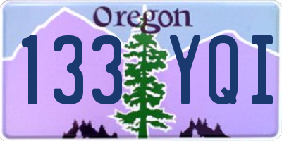 OR license plate 133YQI