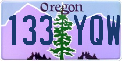 OR license plate 133YQW