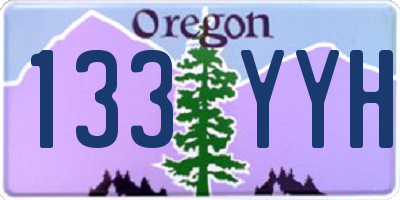 OR license plate 133YYH