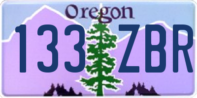 OR license plate 133ZBR