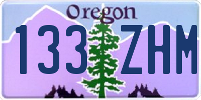 OR license plate 133ZHM