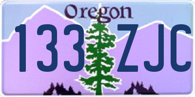 OR license plate 133ZJC