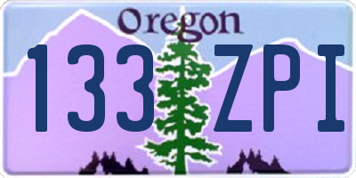 OR license plate 133ZPI
