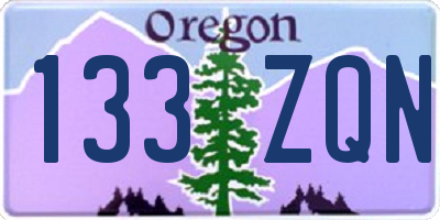 OR license plate 133ZQN