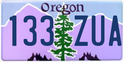 OR license plate 133ZUA