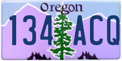 OR license plate 134ACQ