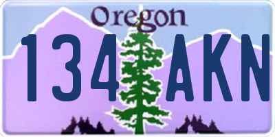OR license plate 134AKN