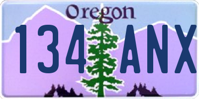 OR license plate 134ANX