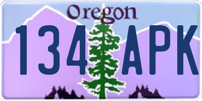 OR license plate 134APK