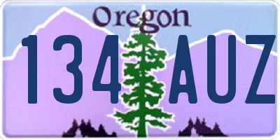 OR license plate 134AUZ