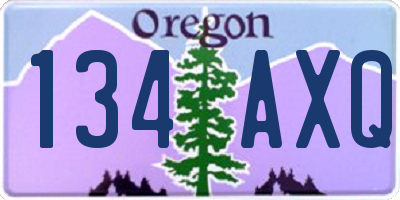 OR license plate 134AXQ