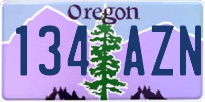 OR license plate 134AZN