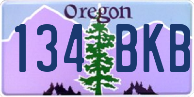 OR license plate 134BKB