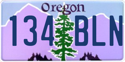 OR license plate 134BLN