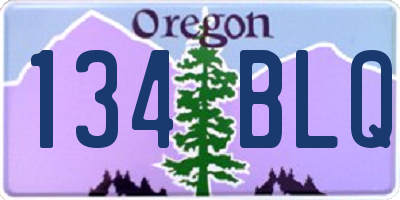 OR license plate 134BLQ