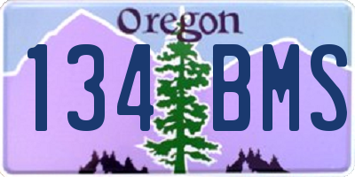 OR license plate 134BMS