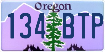 OR license plate 134BTP