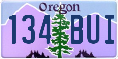 OR license plate 134BUI